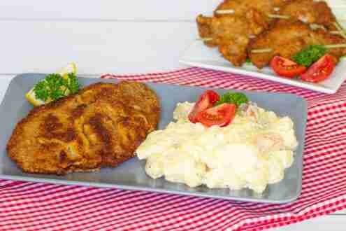 the best Schnitzel with potato salad