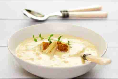 white asparagus soup