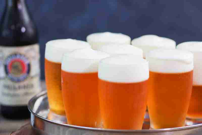 looks like beer but it's Jell-O