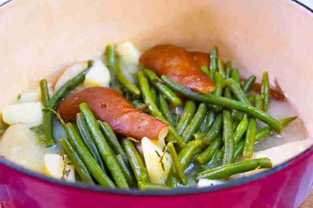 Birnen, Bohnen und Speck recipe english