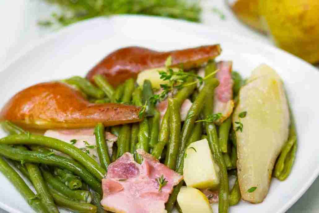 how to make pears, beans, and bacon german recipe