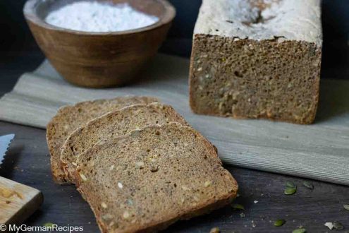 German bread vollkornbrot with seeds