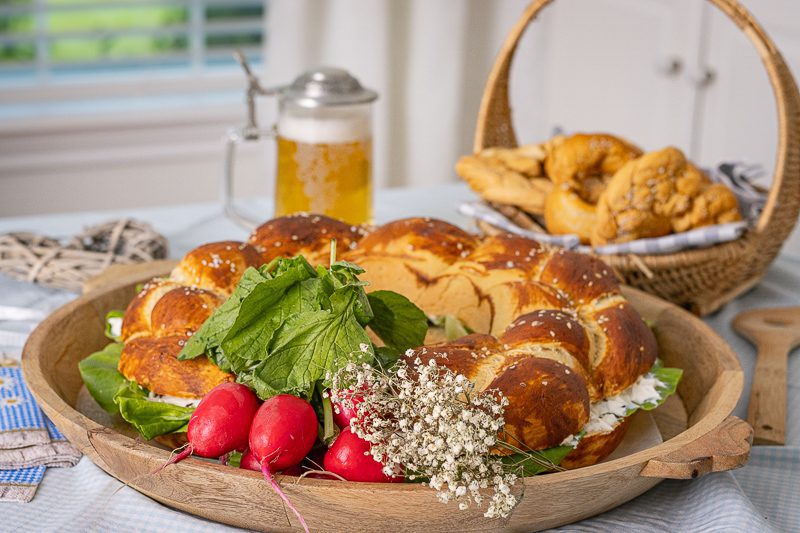 bread braided wreath
